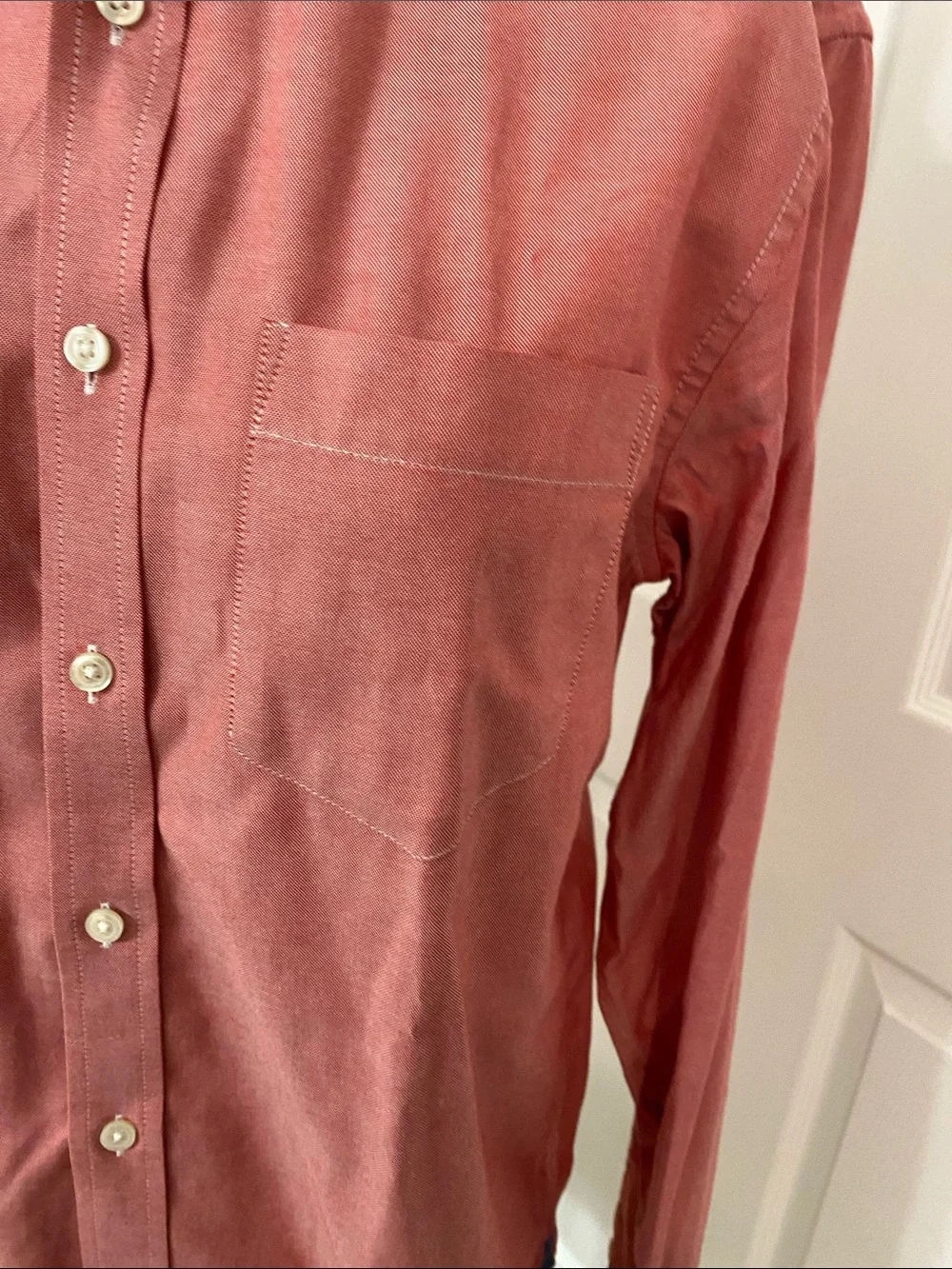 Banana Republic Men's Button-Down Shirt in Dusty Coral